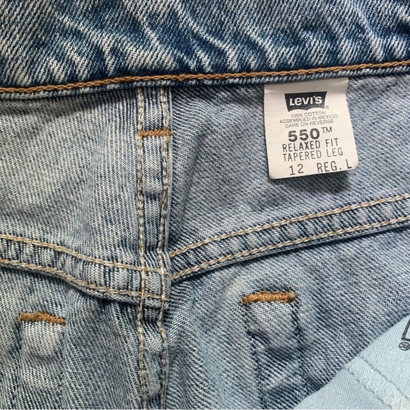 Levi's Jeans Women's Size 12L Blue 550 Relaxed Fit Tapered Leg Paper Tag Vtg 90s - Picture 10 of 16